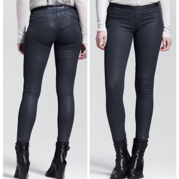 HELMUT by Helmut Lang Elastic Leggings High Gloss (Halo) Quake Size 28 NWT - Picture 1 of 16